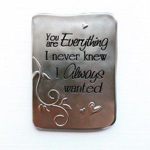 Silver Romantic Quote Magnet Stand